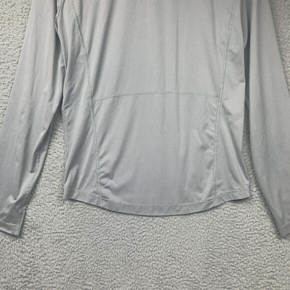 REI Quarter Zip Pullover Mens Medium Gray Orange Zipper Lightweight Hiking - Picture 9 of 16